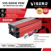 Visero Power Inverter Pure Sine Wave 500 Watt 12V to 220V VIO-500W PSW