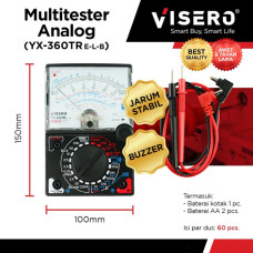 Visero YX-360TRE-L-B Multitester Analog Multimeter Avometer Jarum Buzzer