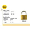 Yale V140-30 Gembok 30mm Padlock