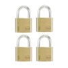 Yale YE1-40-122-4 Indoor Brass Standard Shackle Padlock 40mm 4Pcs