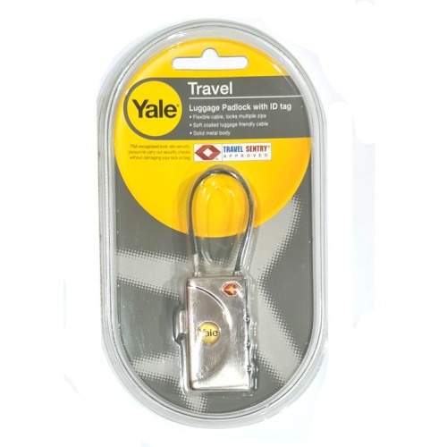 Yale YTL1-30-350-1 Travel Luggage Padlock with ID Tag Gembok Koper