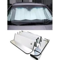 Sun Shield Penahan Pelindung Panas Kaca Mobil Silver