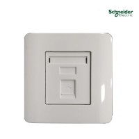 Schneider E8431RJS-5 Faceplate 1 Hole Loaded Modular Jack Cat5e