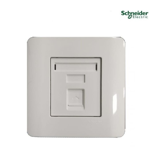 Schneider E8431RJS-5 Faceplate 1 Hole Loaded Modular Jack Cat5e