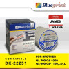 Blueprint BP-DTS22251 Label Barcode Brother 22251 62mm x 15.24m Continuous 2 Colour Stiker Roll