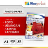 Blueprint Photo Paper A3 Kertas Foto 20 Lembar BP-GPA3190 BP-GPA3210