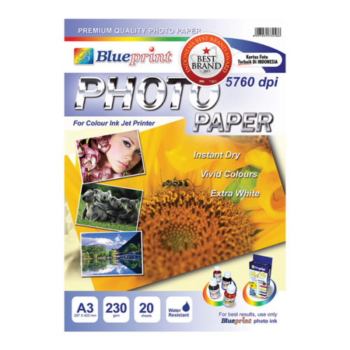 Blueprint BP-GPA3230 Glossy Photo Paper A3 230gsm Kertas Foto