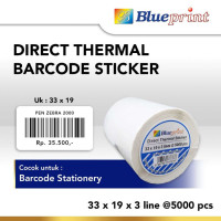 Blueprint Direct Thermal Sticker Label 33x19 mm 3 Line 5000 pcs DTS