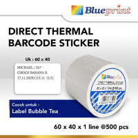 Blueprint Direct Thermal Sticker Label 60x40 mm 1 Line 500 pcs DTS
