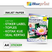 Blueprint Inkjet Paper Sticker A4 70gsm Kertas Stiker 120Um BP-ISA4070