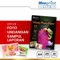 Blueprint Lite Glossy Photo Paper A4 210 gsm Kertas Foto 10R 210gsm