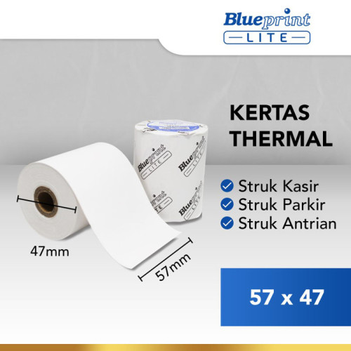 Blueprint Lite Thermal Paper Roll 57x47mm Kertas Termal Struk EDC