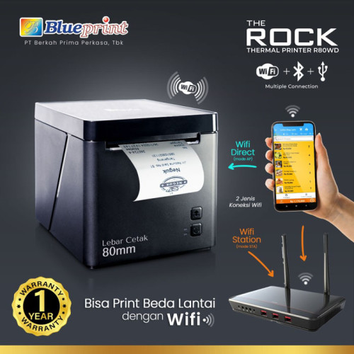 Blueprint BP-R80WD R80WD Thermal Printer Kasir POS Wireless Bluetooth USB Desktop
