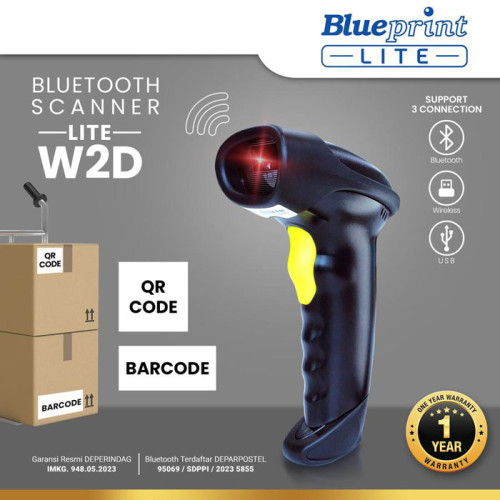 Blueprint Lite BP-Lite W2D 2D Barcode Scanner USB Bluetooth Wireless