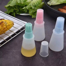 Botol Kuas Minyak Silikon Tutup Silicone Basting Oil Brush Bottle