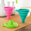 Corong Bulat Lipat Karet Silikon Collapsible Mini Funnel