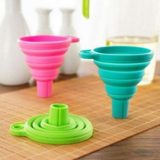 Corong Bulat Lipat Karet Silikon Collapsible Mini Funnel