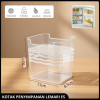 Tempat Kotak Penyimpanan Pintu Kulkas Bahan Plastik