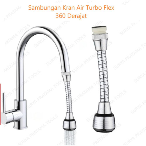 Keran Sambungan Kran Air Turbo Flex 360 Derajat Dapur Wastafel