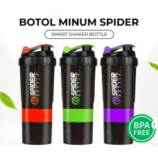 Spider Botol Minum 600 ml Smart Shaker Bottle 2 Container 1 Pill Box