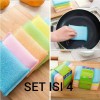 Spons Cuci Piring Busa Set isi 4pcs Sponge Cuci Piring