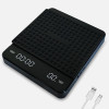 Timbangan Kopi Premium Digital 3 Kg Dual Power Silicon Pad Hitam