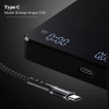 Timbangan Kopi Premium Digital 3 Kg Dual Power Silicon Pad Hitam
