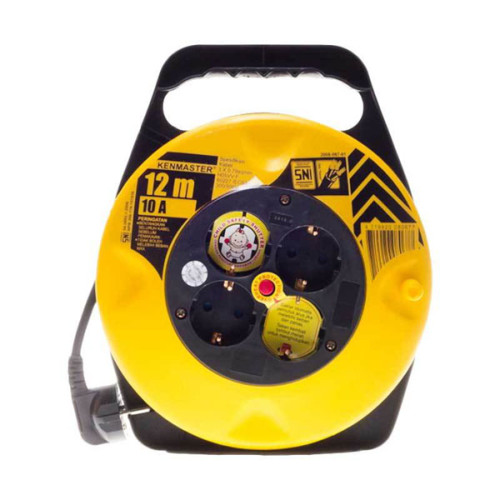 Kenmaster Kabel Roll 12 Meter 4 Lubang Colokan Listrik