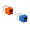 Netviel NVL-MJ-01-06: NETVIEL CAT6 UTP Modular Jack fits to NETVIEL ANGLED Face Plate ( BLUE Color )