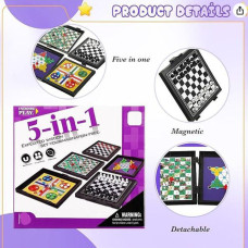 Mainan Papan Magnet 5 Macam 5 in 1 Magnetic Board Game