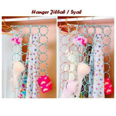 Gantungan Hanger Bulat 28 Ring untuk Hijab Jilbab Kerudung Dasi Syal