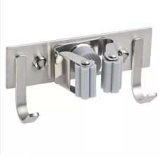 Gantungan Sapu Dan Pel 1 Hook Stainless Mop Hanger 2 Kait