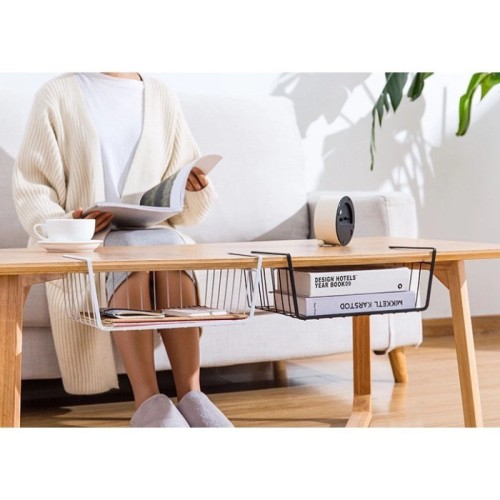 Rak Keranjang Bahan Besi Tebal Laci Gantung Selip Lemari