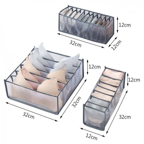 Storage Box 7 Sekat Pembatas Pakaian Tempat Penyimpanan Cd Kaos Baju