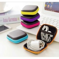 Dompet Kotak Case Travel Organizer Handsfree Earphone Charger