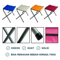 Kursi Lipat Mini Portable Outdoor Bangku Lipat Pendek Alumunium